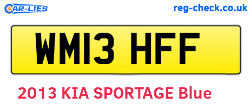 WM13HFF are the vehicle registration plates.