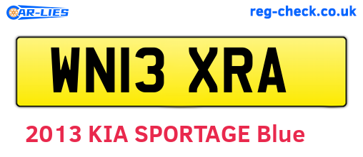 WN13XRA are the vehicle registration plates.