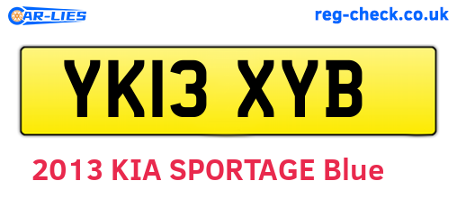YK13XYB are the vehicle registration plates.