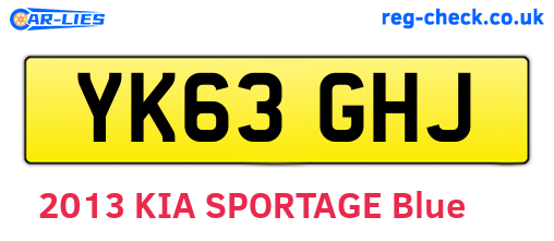 YK63GHJ are the vehicle registration plates.