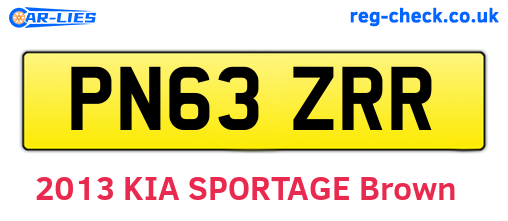 PN63ZRR are the vehicle registration plates.