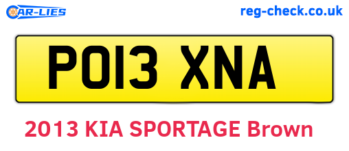 PO13XNA are the vehicle registration plates.