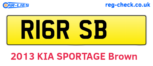 R16RSB are the vehicle registration plates.
