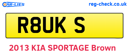 R8UKS are the vehicle registration plates.
