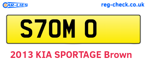 S7OMO are the vehicle registration plates.