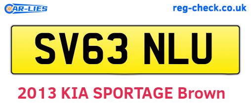 SV63NLU are the vehicle registration plates.