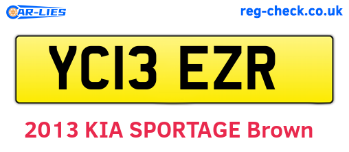 YC13EZR are the vehicle registration plates.