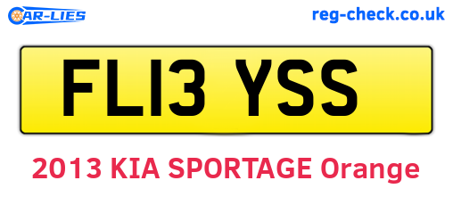 FL13YSS are the vehicle registration plates.