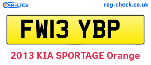 FW13YBP are the vehicle registration plates.