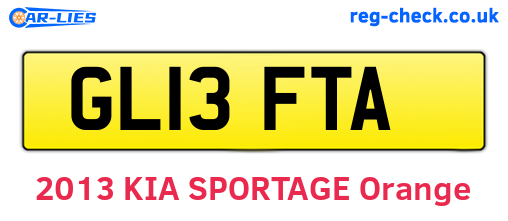 GL13FTA are the vehicle registration plates.