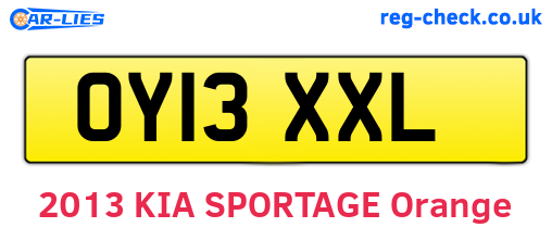 OY13XXL are the vehicle registration plates.