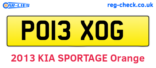 PO13XOG are the vehicle registration plates.