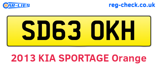 SD63OKH are the vehicle registration plates.