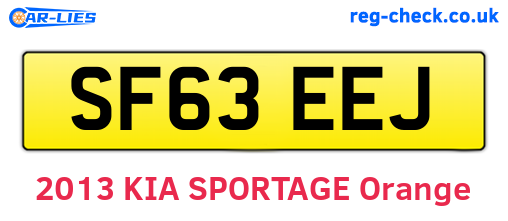 SF63EEJ are the vehicle registration plates.