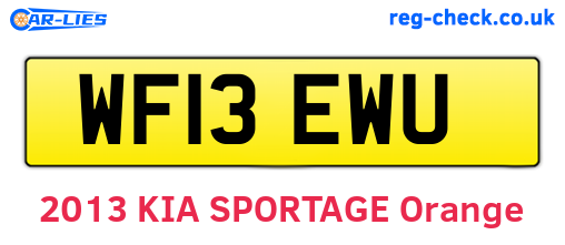 WF13EWU are the vehicle registration plates.