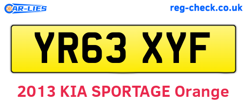 YR63XYF are the vehicle registration plates.