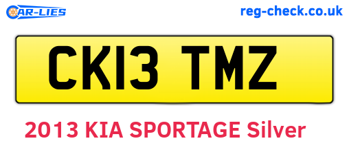 CK13TMZ are the vehicle registration plates.