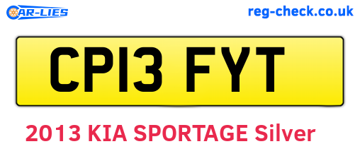 CP13FYT are the vehicle registration plates.