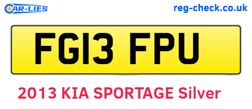 FG13FPU are the vehicle registration plates.