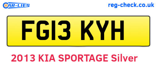 FG13KYH are the vehicle registration plates.