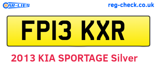 FP13KXR are the vehicle registration plates.
