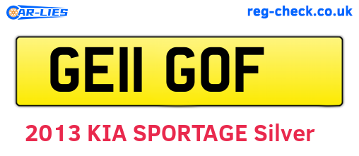 GE11GOF are the vehicle registration plates.