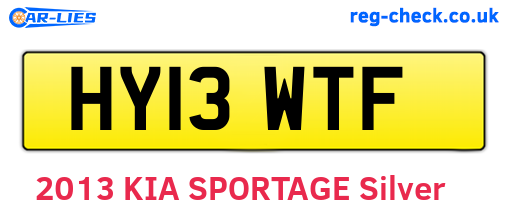 HY13WTF are the vehicle registration plates.