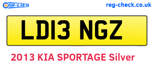 LD13NGZ are the vehicle registration plates.