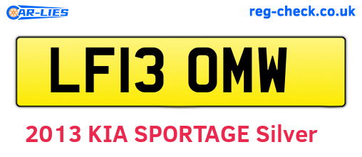 LF13OMW are the vehicle registration plates.