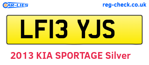 LF13YJS are the vehicle registration plates.