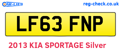 LF63FNP are the vehicle registration plates.