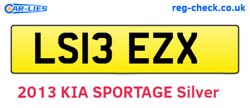LS13EZX are the vehicle registration plates.