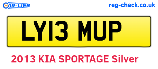 LY13MUP are the vehicle registration plates.