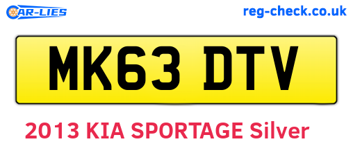 MK63DTV are the vehicle registration plates.
