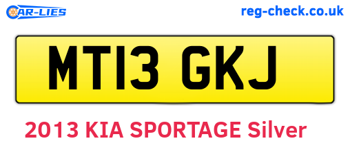 MT13GKJ are the vehicle registration plates.