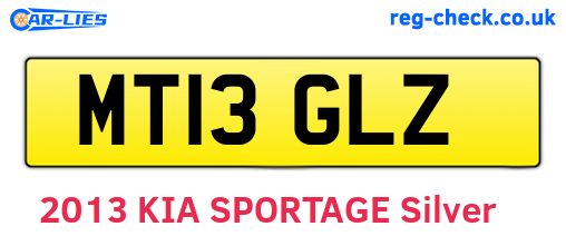 MT13GLZ are the vehicle registration plates.