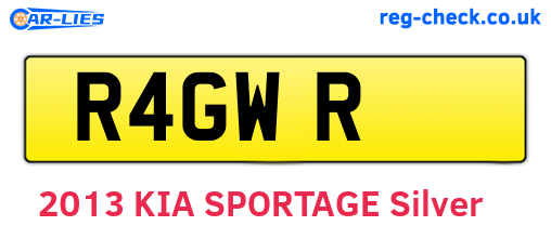 R4GWR are the vehicle registration plates.