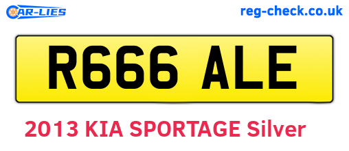 R666ALE are the vehicle registration plates.