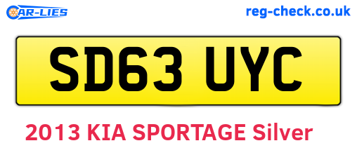 SD63UYC are the vehicle registration plates.