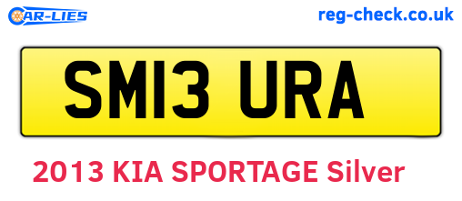 SM13URA are the vehicle registration plates.
