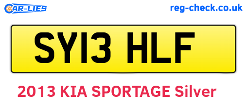 SY13HLF are the vehicle registration plates.