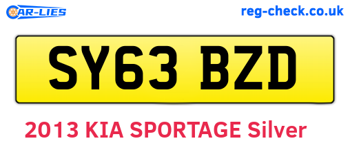 SY63BZD are the vehicle registration plates.