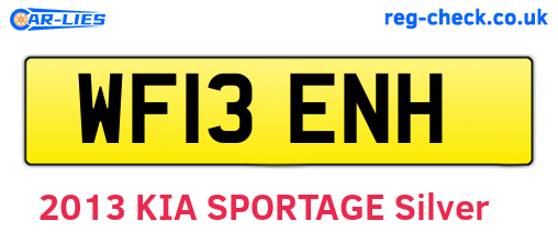 WF13ENH are the vehicle registration plates.