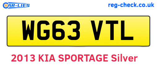 WG63VTL are the vehicle registration plates.