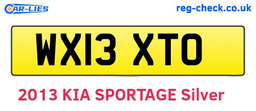 WX13XTO are the vehicle registration plates.