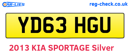 YD63HGU are the vehicle registration plates.