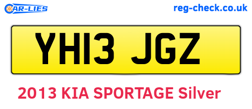 YH13JGZ are the vehicle registration plates.