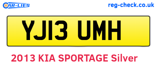YJ13UMH are the vehicle registration plates.