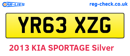 YR63XZG are the vehicle registration plates.