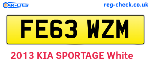 FE63WZM are the vehicle registration plates.